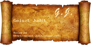 Geiszt Judit névjegykártya